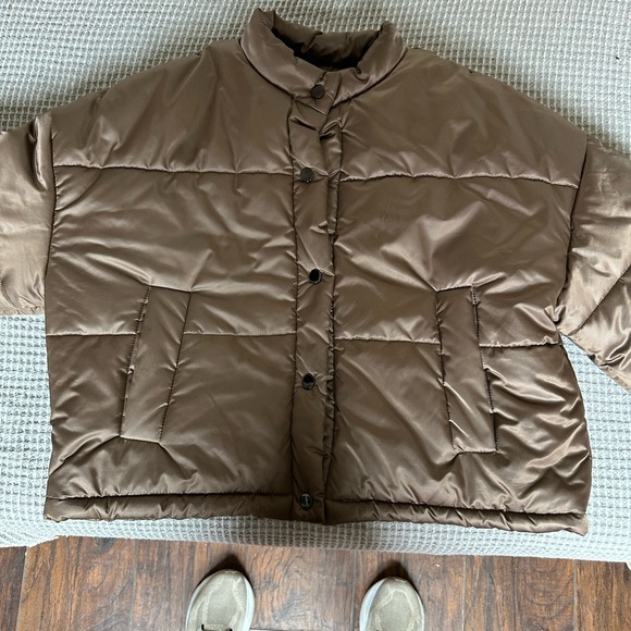 Jackets & Blazers - Beautiful Tan Brown Donnee Par Dieu Jacket with metallic buttons
